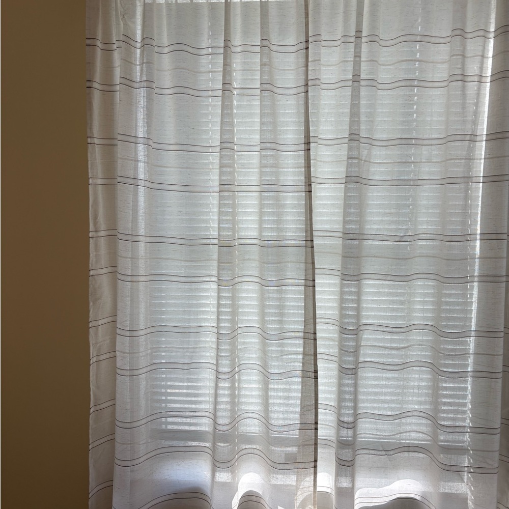Elegant cream colored Striped Curtains